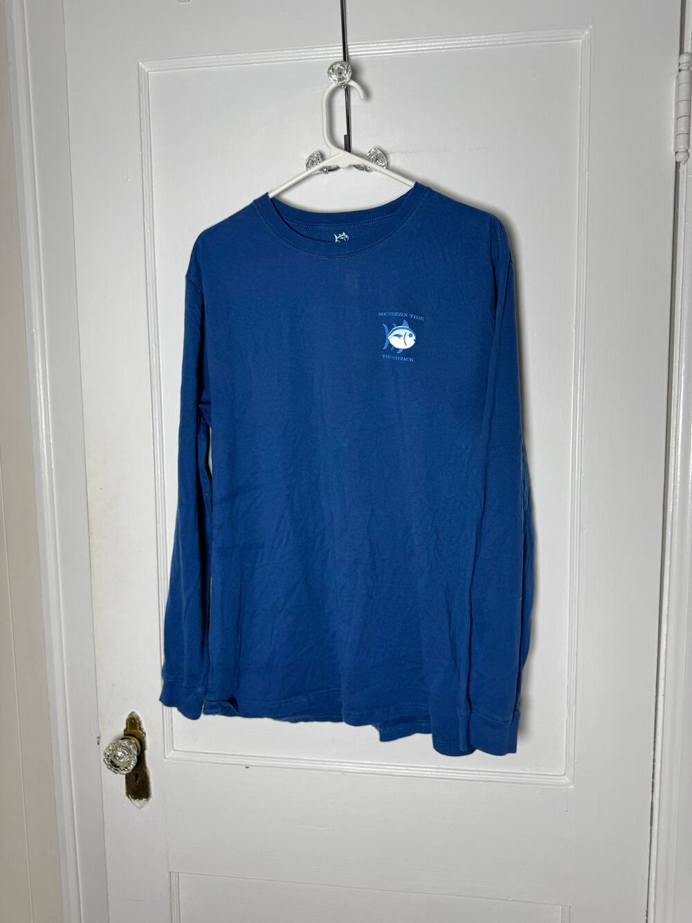 Southern Tide Skipjack Shirt XL Blue Long Sleeve Coastal Preppy Fishing Logo Tee